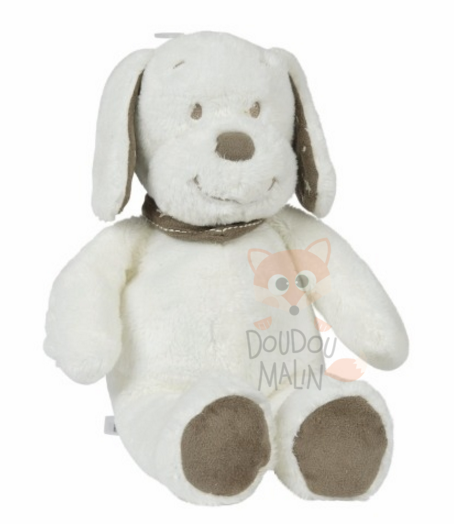 Influx soft toy dog white brown bandana 